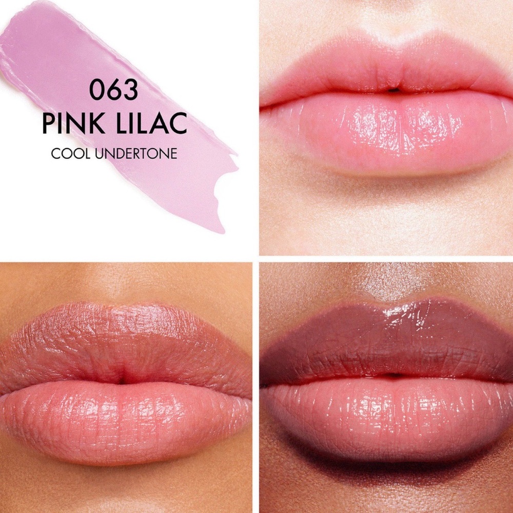 NEW Dior Addict Lip Glow 063 Pink Lilac Color Reviving Lip Balm